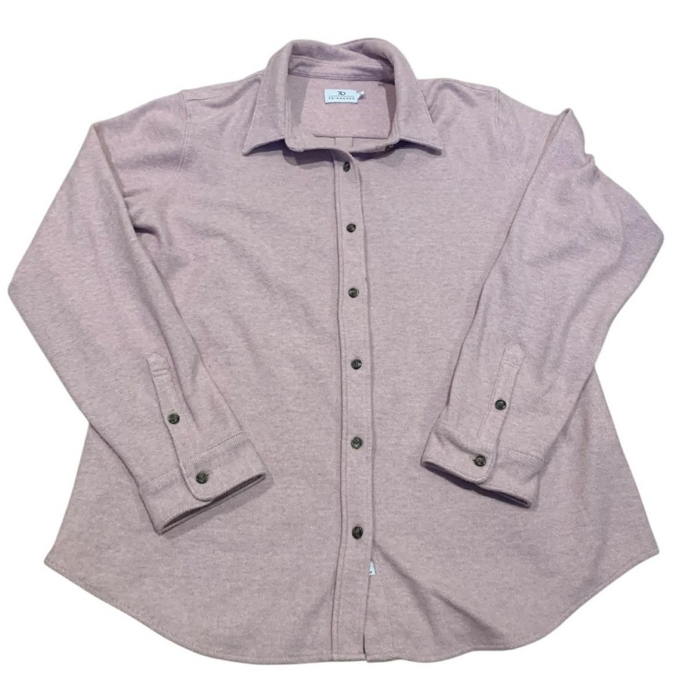 7 DIAMONDS Women's Generation Shacket Long Sleeve Shirt Heathered Mauve Oat XL